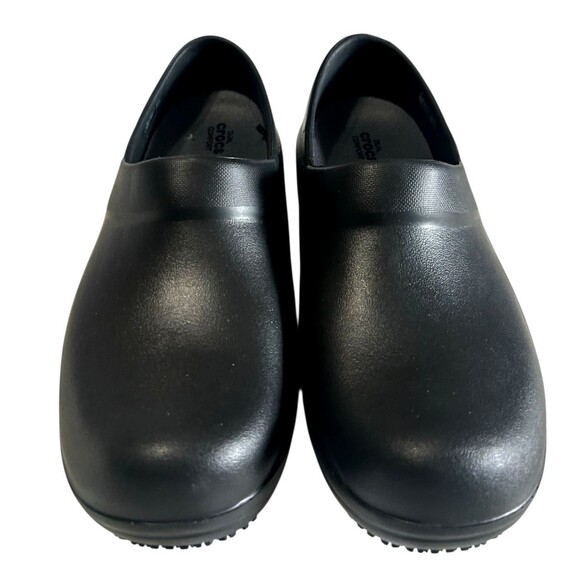 Crocs Dual Comfort Black Round Toe Slip On Resistant Work Clog Womens Size 9 - Picture 6 of 14